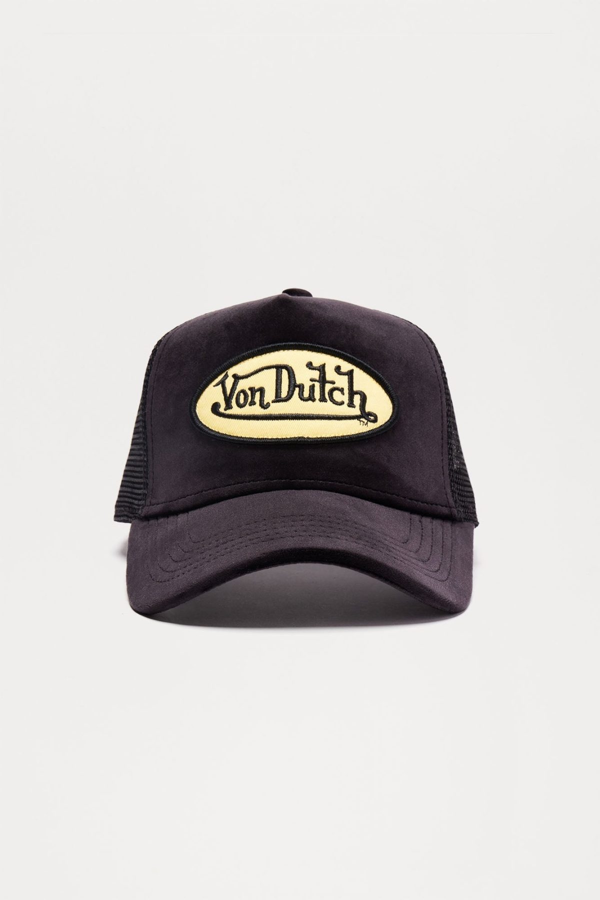 Von Dutch Black Velvet Trucker Hat - Black