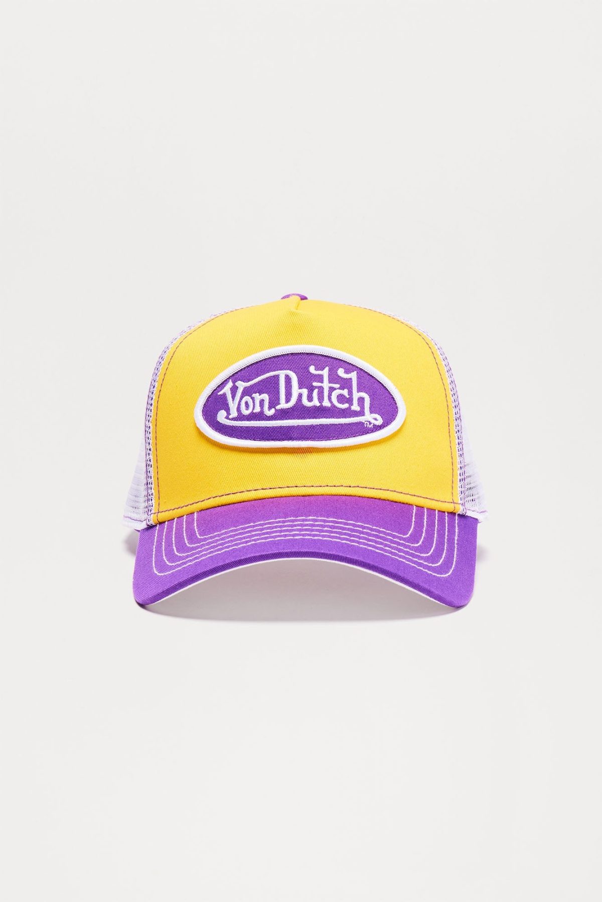 Von Dutch Two Tone Trucker Hat - Gold/Purple