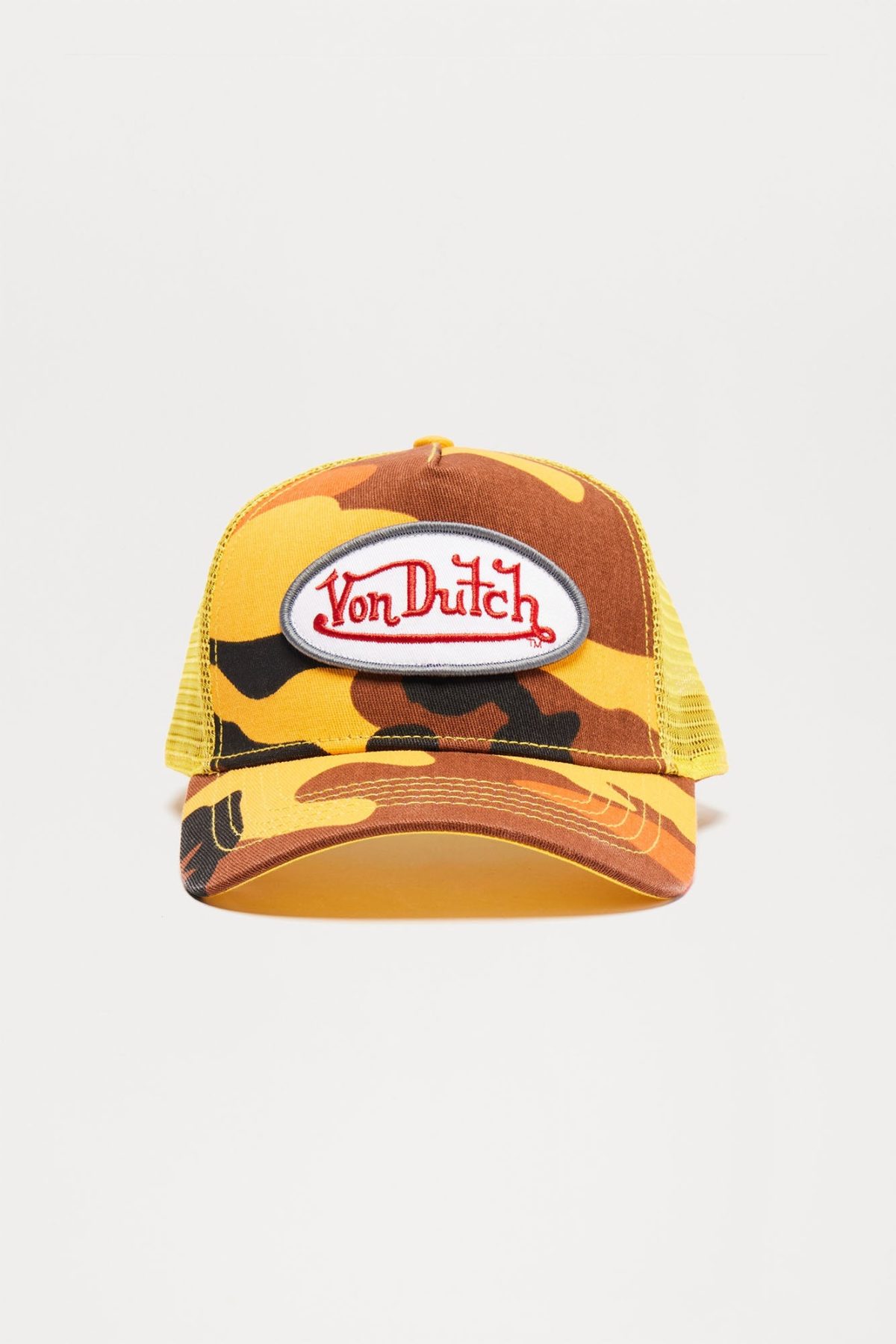 Von Dutch Camo Trucker Hat - Orange/combo