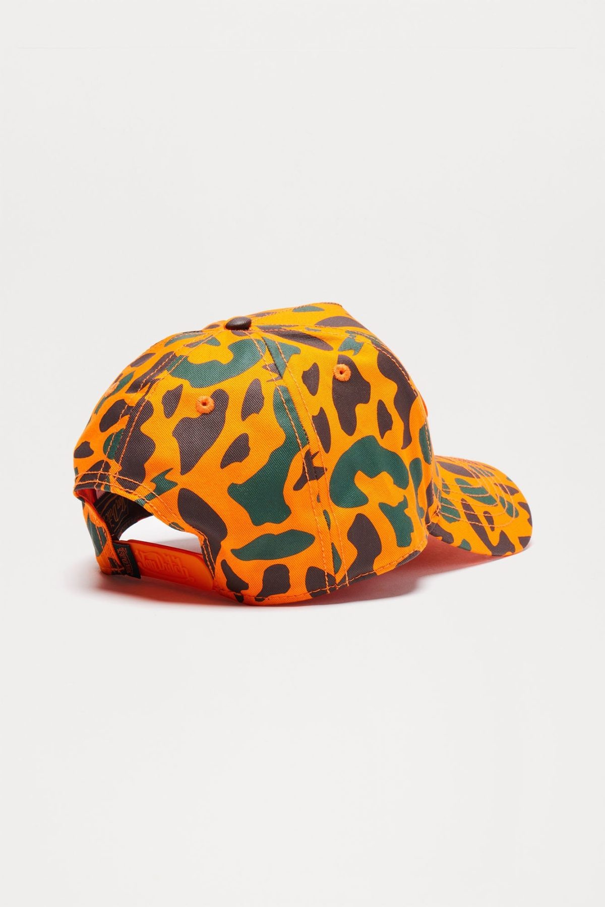 Von Dutch Camo Print Trucker Hat - Orange/combo