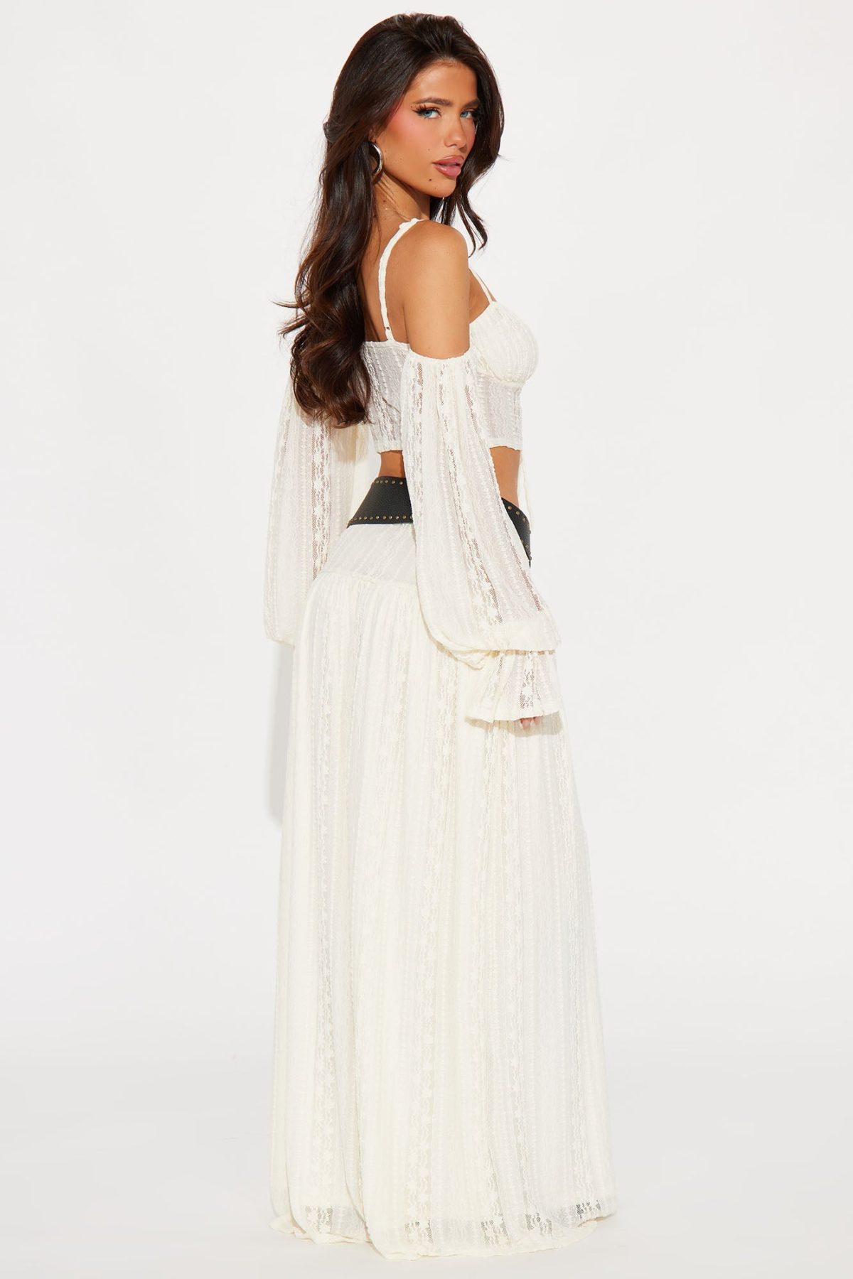 Bella Jean Lace Maxi Skirt Set - Cream