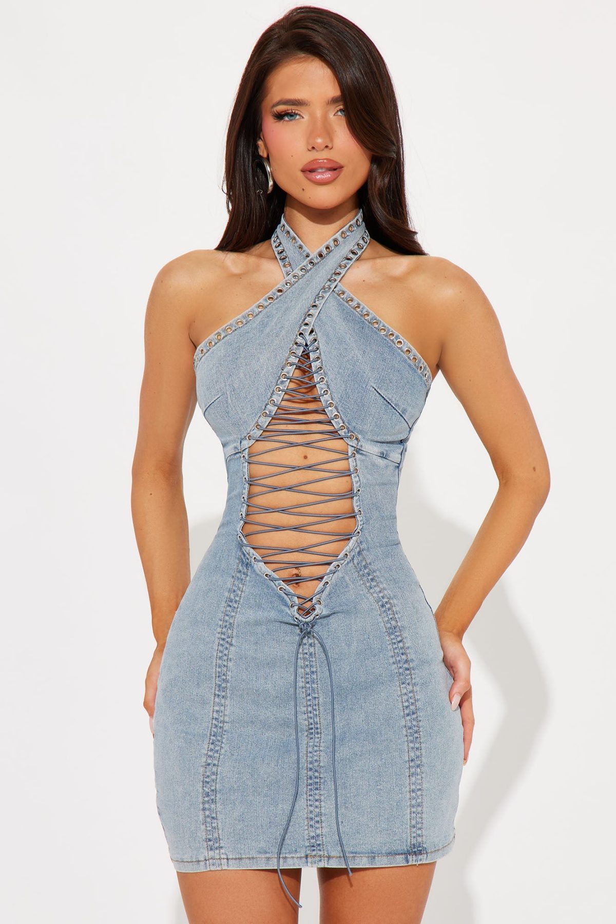 Kleo Denim Mini Dress - Denim