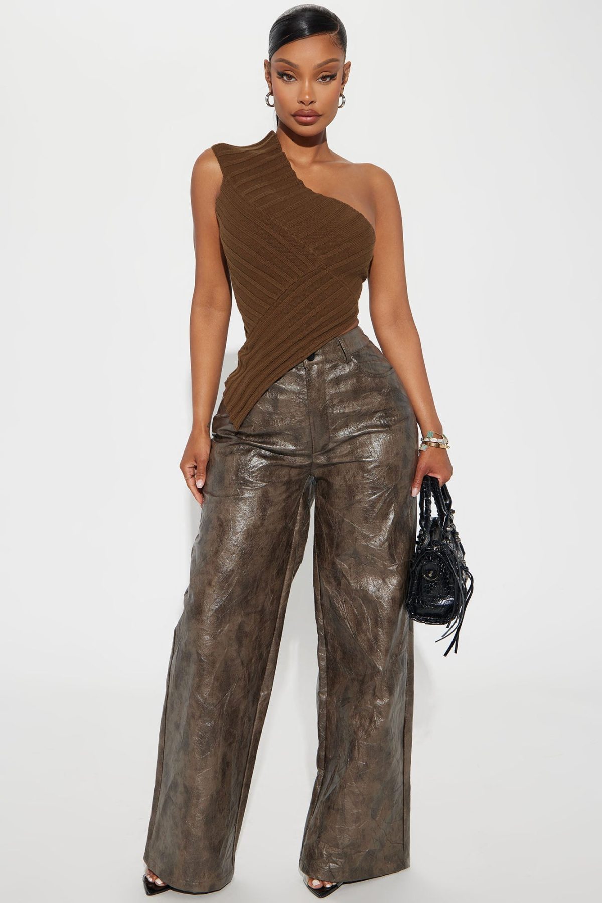 I'm Into It Faux Leather Pant - Olive