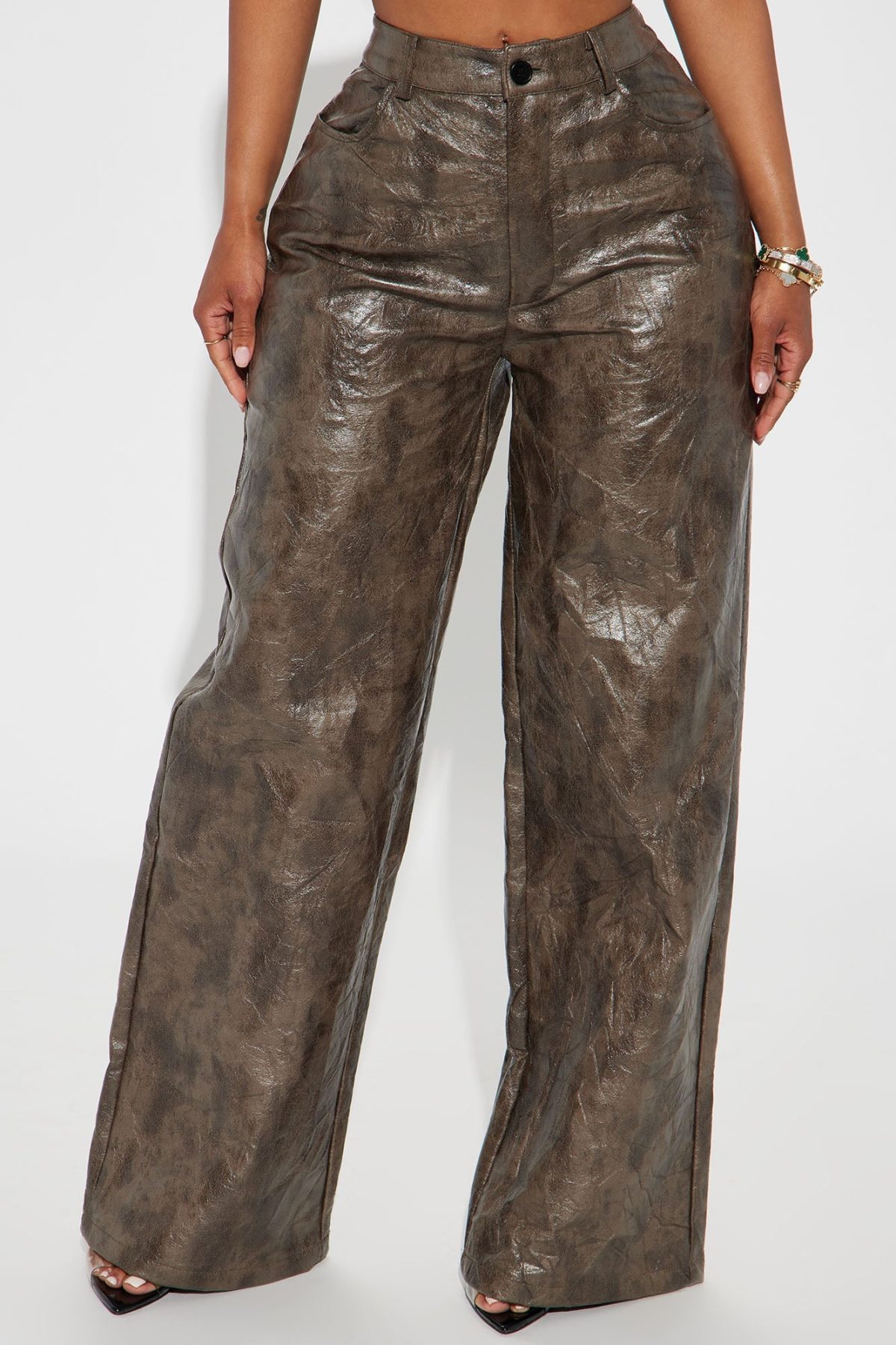 I'm Into It Faux Leather Pant - Olive