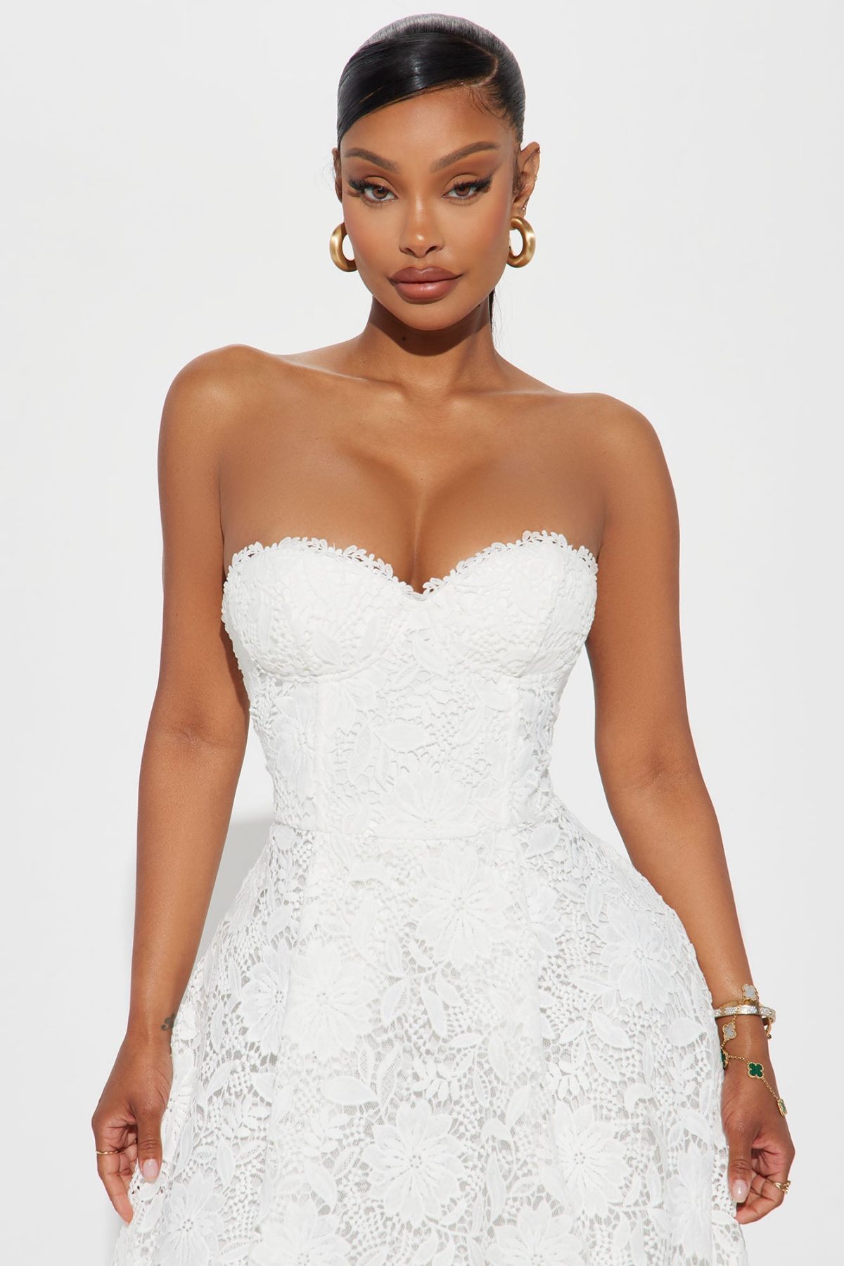 Isn't She Lovely Lace Midi Dress - White