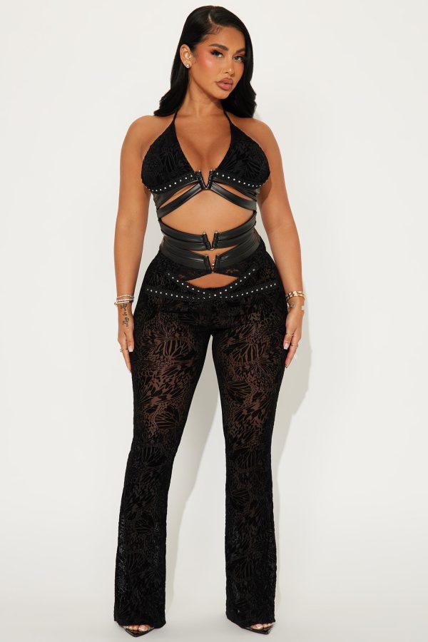 Melania Mesh Jumpsuit - Black