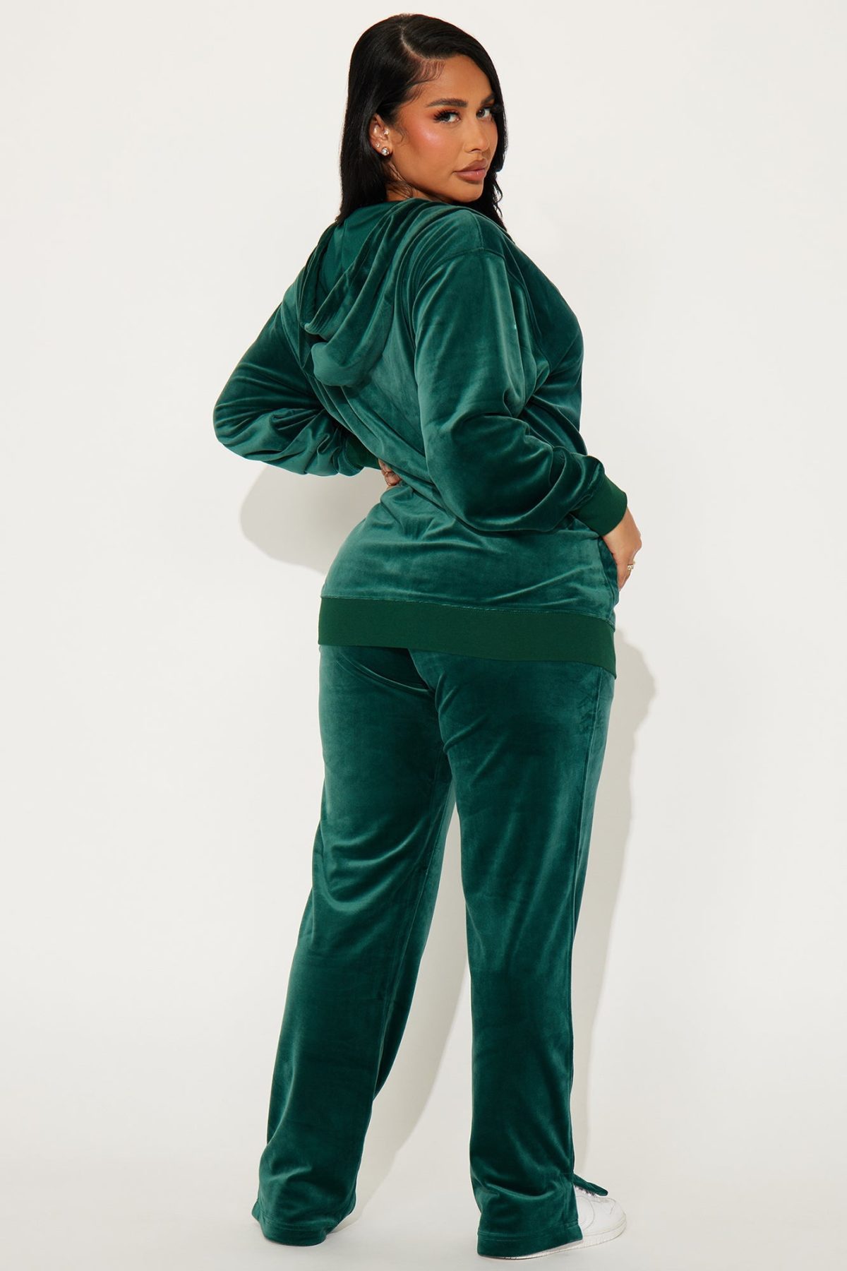 OG Cutie Soft Velour Pant Set - Hunter