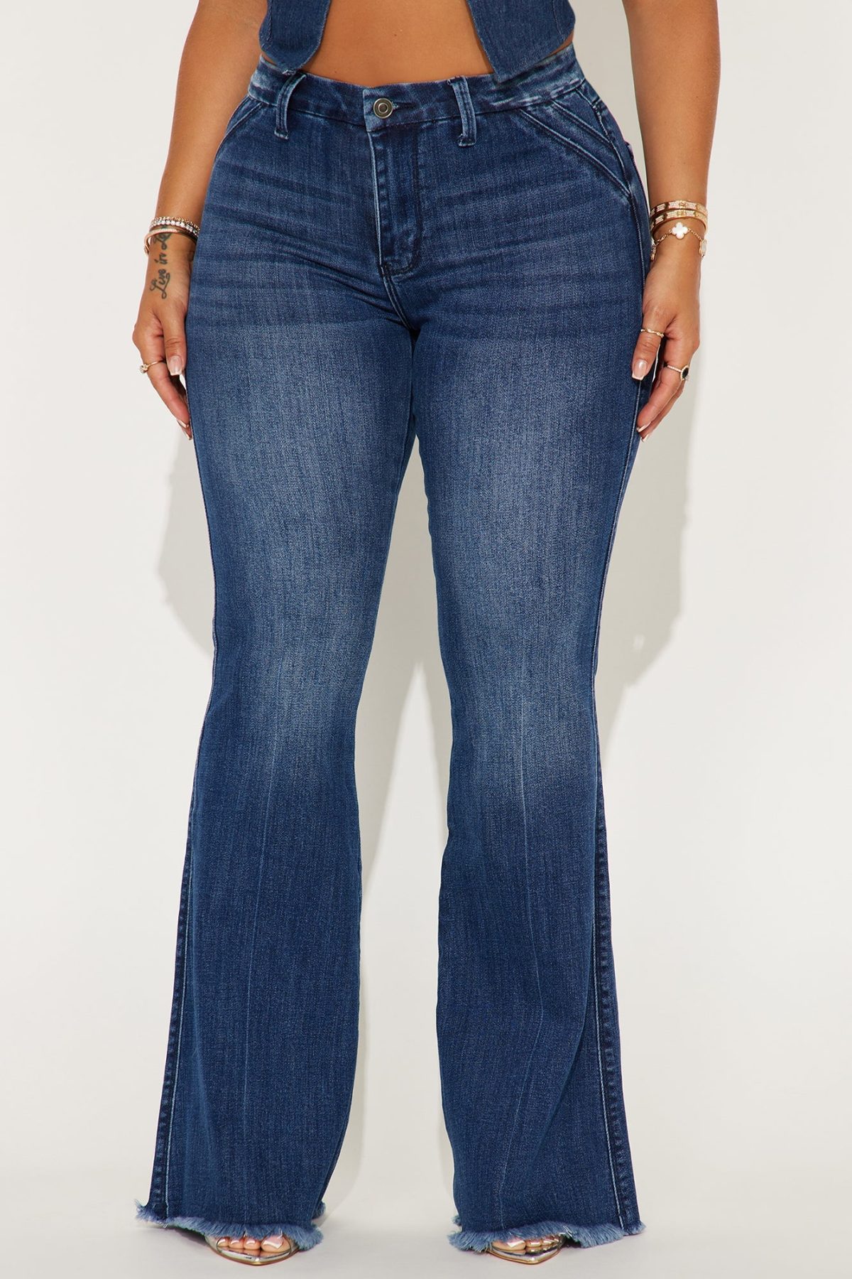 Start From The Beginning Sculpting Stretch Flare Jeans - Dark Wash