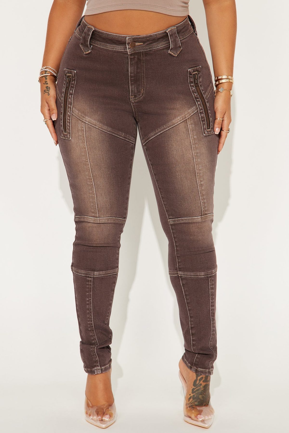 My Ride Or Die Tinted Skinny Pant - Brown