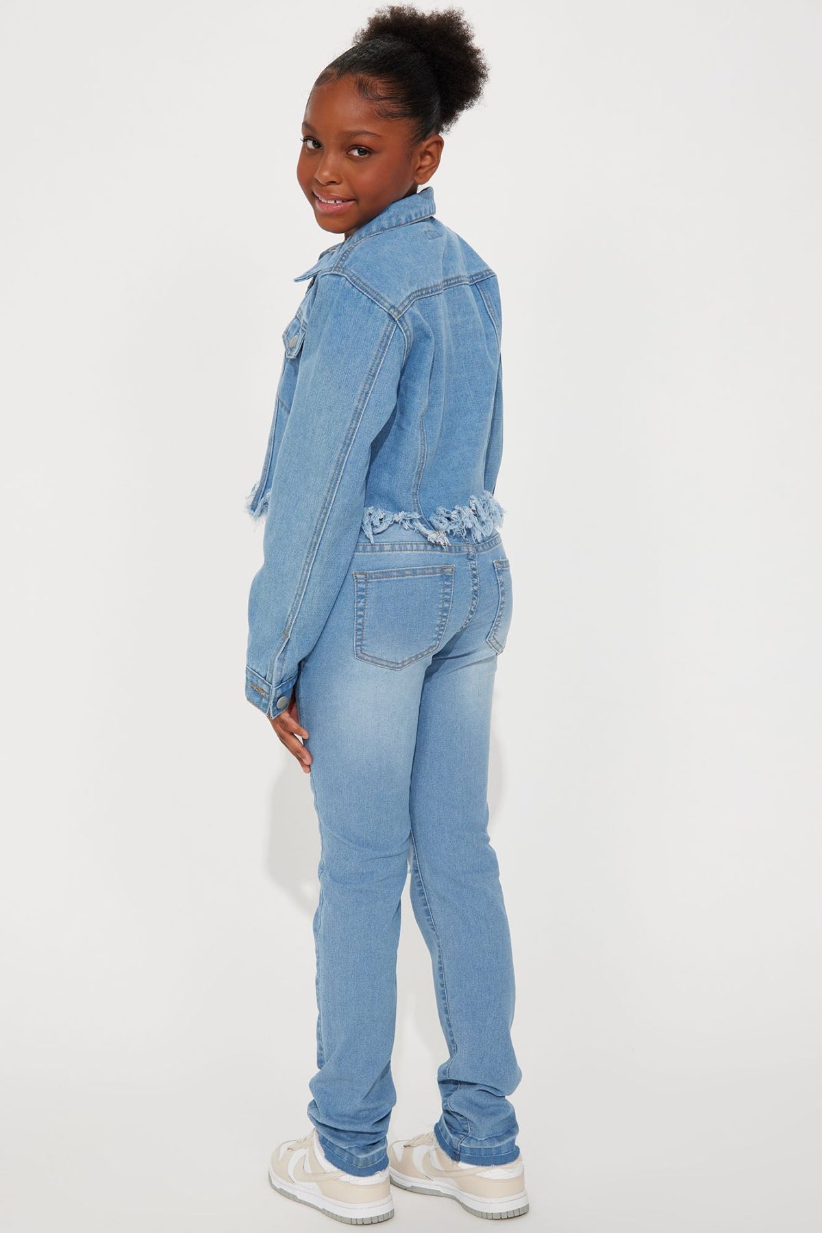 Mini Marley Denim Jean & Jacket Set - Medium Wash