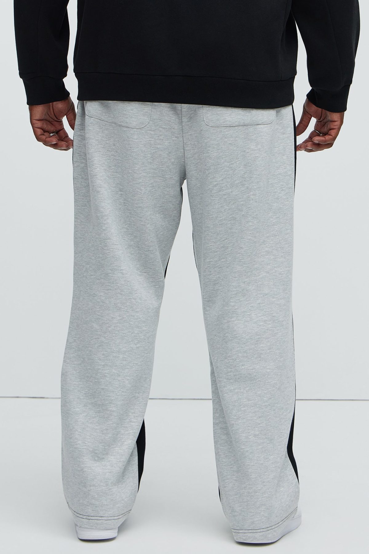 Tyson Two Tone Straight Sweatpants - Black/combo