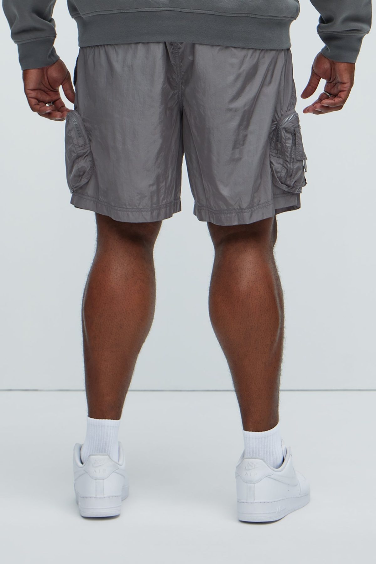 Noah Belted Shorts - Grey