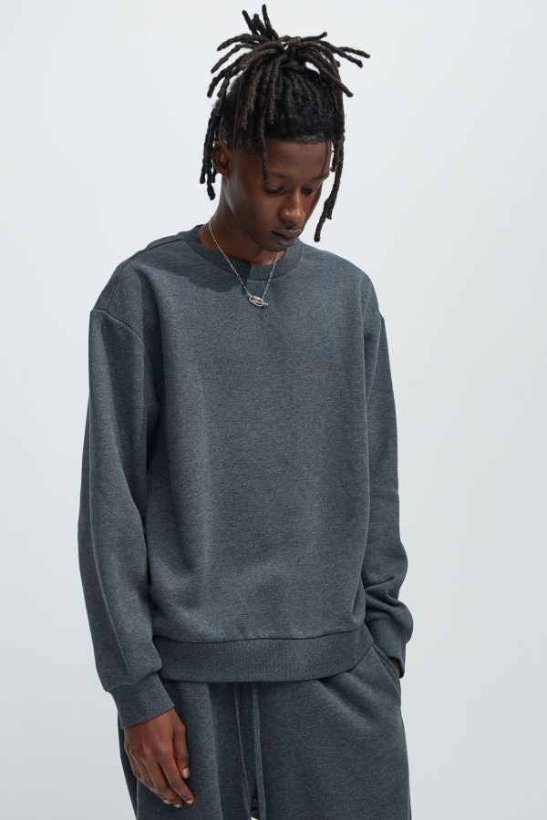 Tyson Crew Neck Sweatshirt - Charcoal