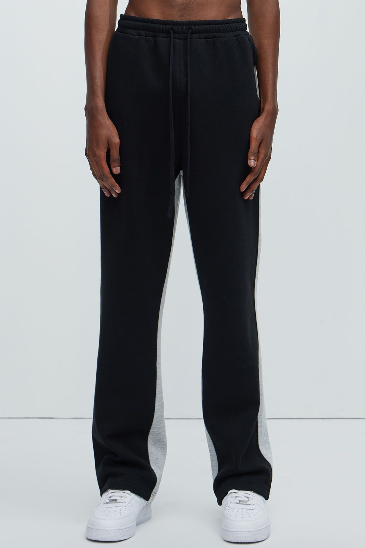 Tyson Two Tone Straight Sweatpants - Black/combo