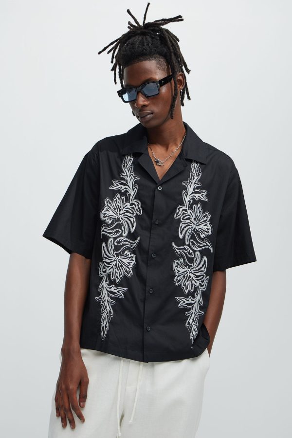 Deering Embroidery Shirt - Black