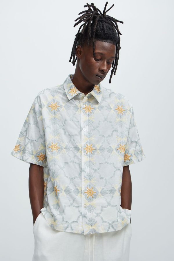 Cerdan Embroidery Shirt - White/combo