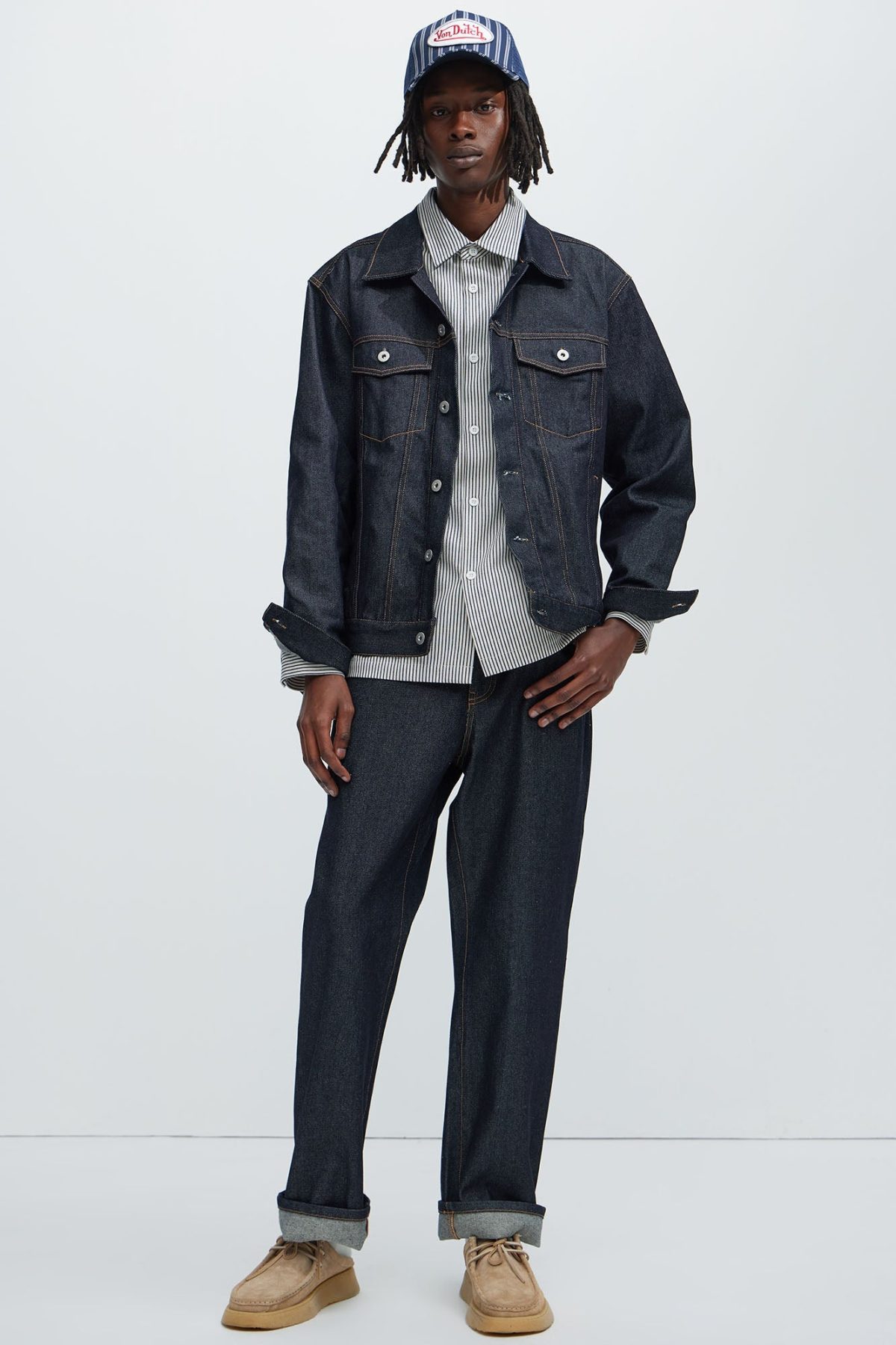 Collin Raw Denim Trucker Jacket - Indigo