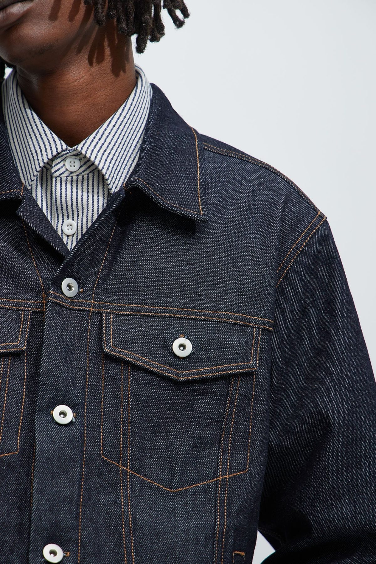 Collin Raw Denim Trucker Jacket - Indigo