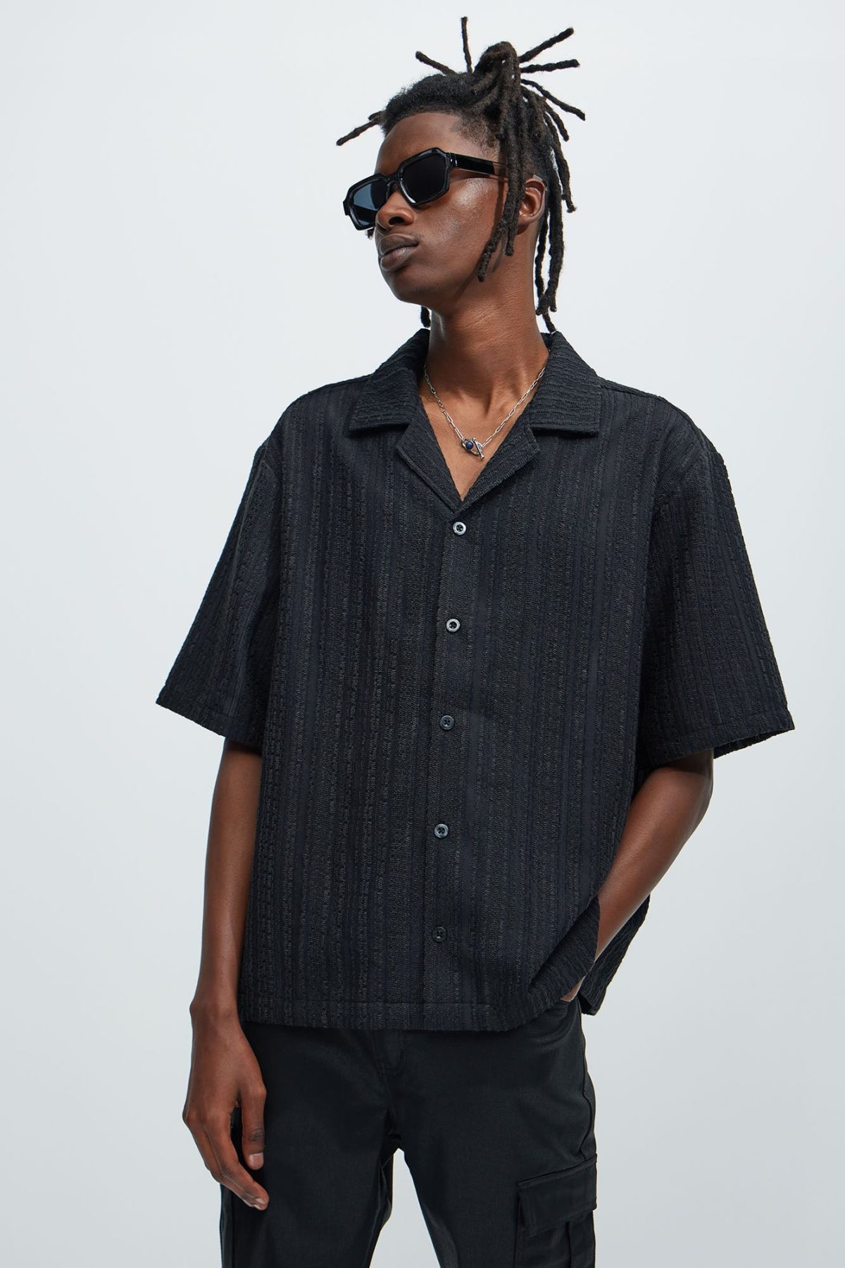 Telford Textured Shirt - Black