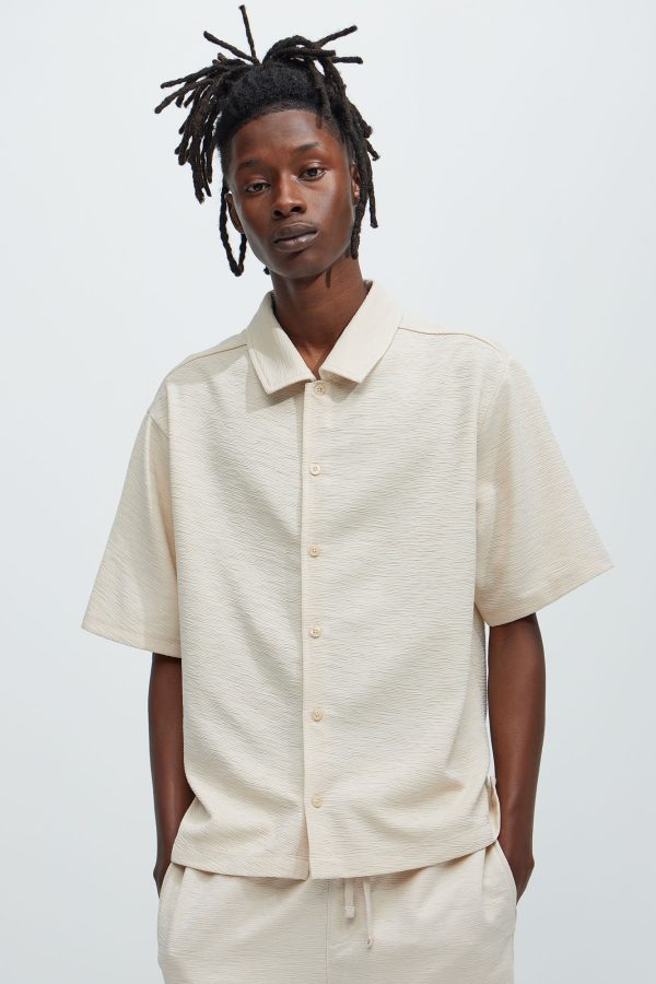 Blaze Textured Shirt - Oatmeal