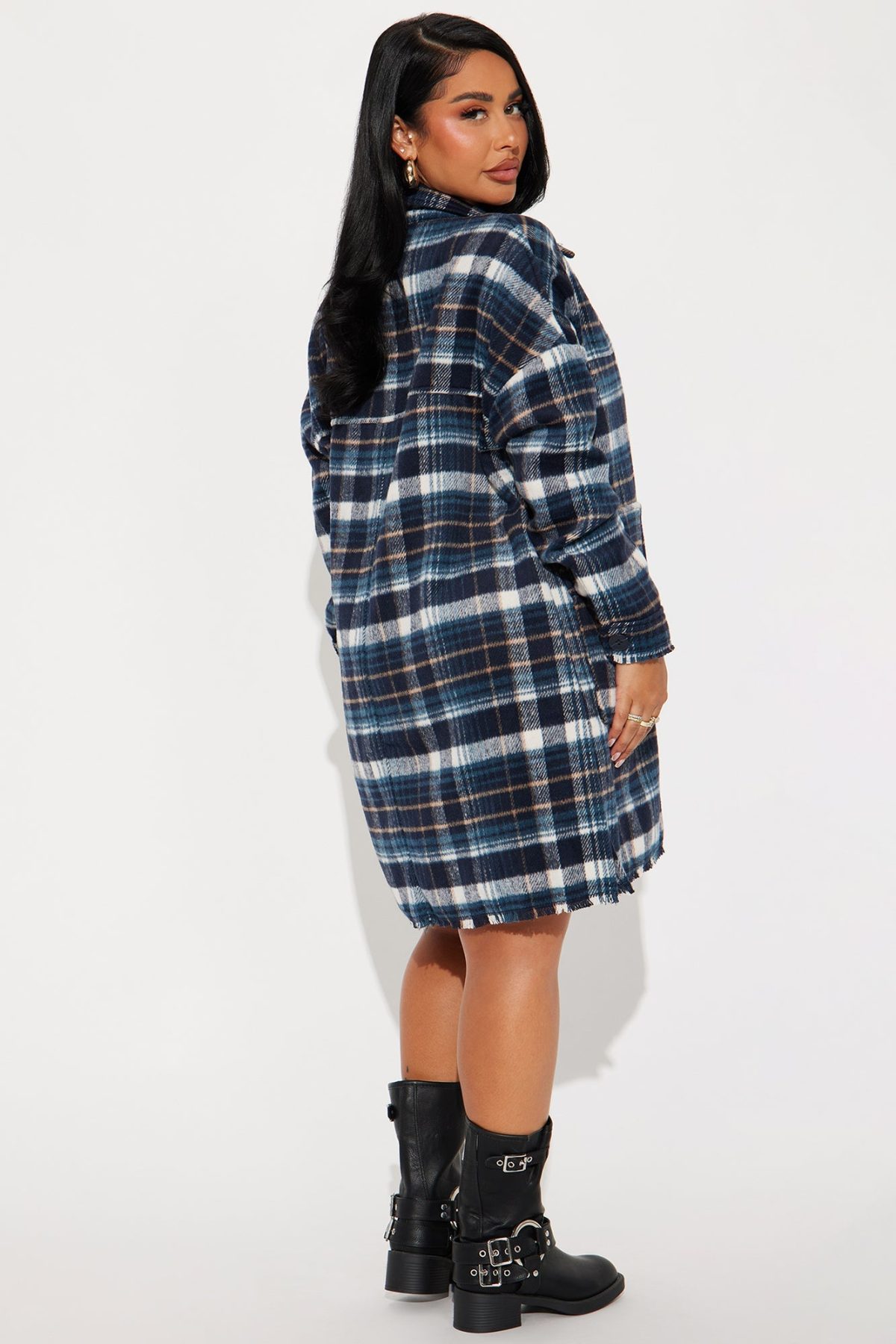 Never Plaid It So Good Shirt Jacket - Blue/combo