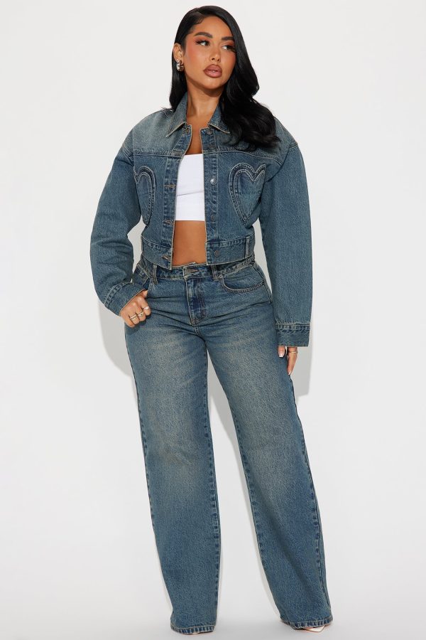 Match Made In Heaven Straight Leg Jeans - Dark Wash