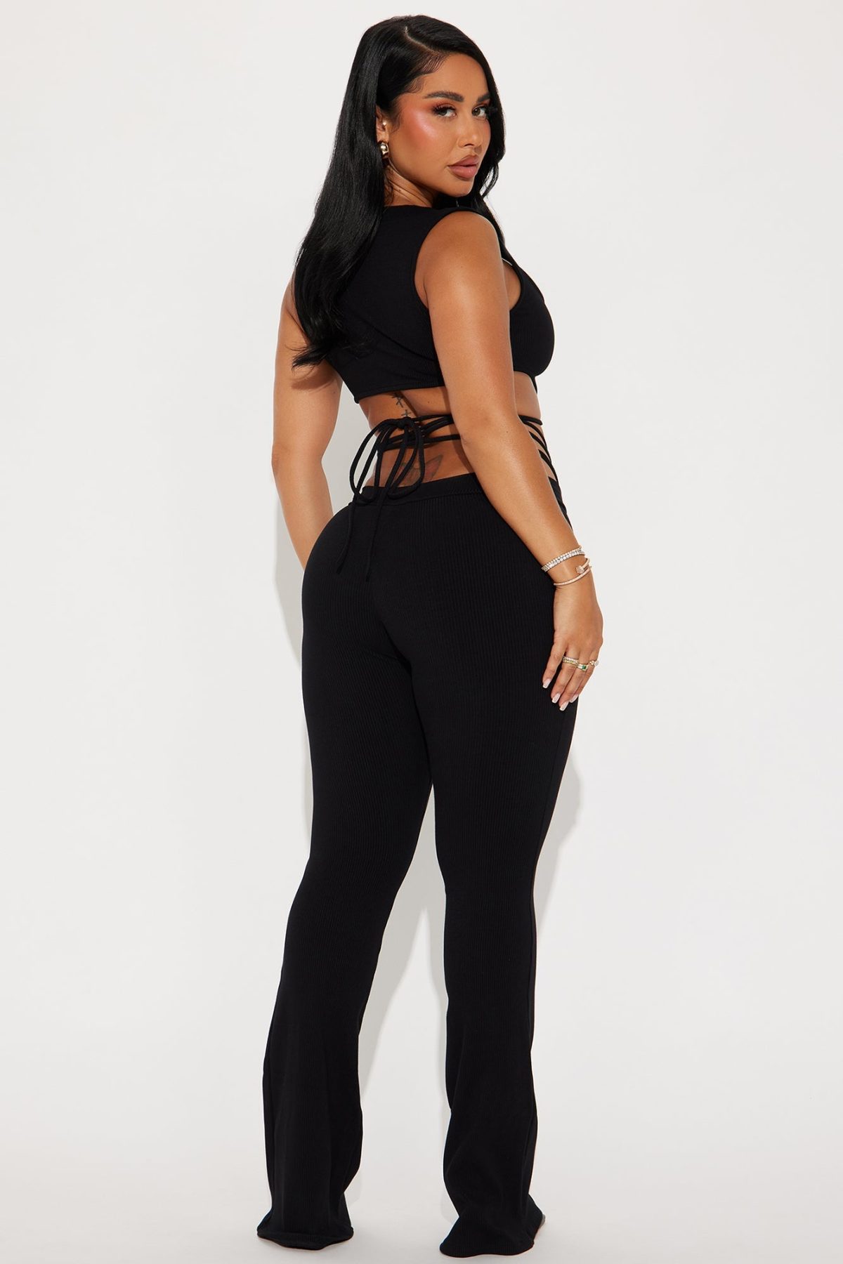 Naomi Snatched Pant Set - Black