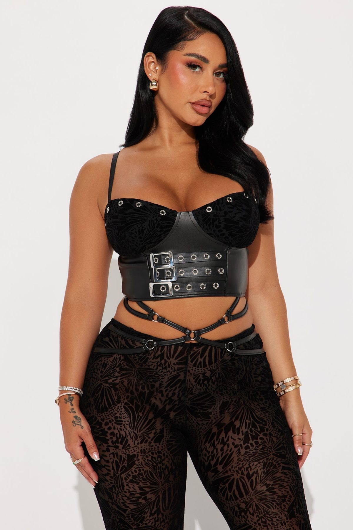 Let Me Adore You Mesh Jumpsuit - Black