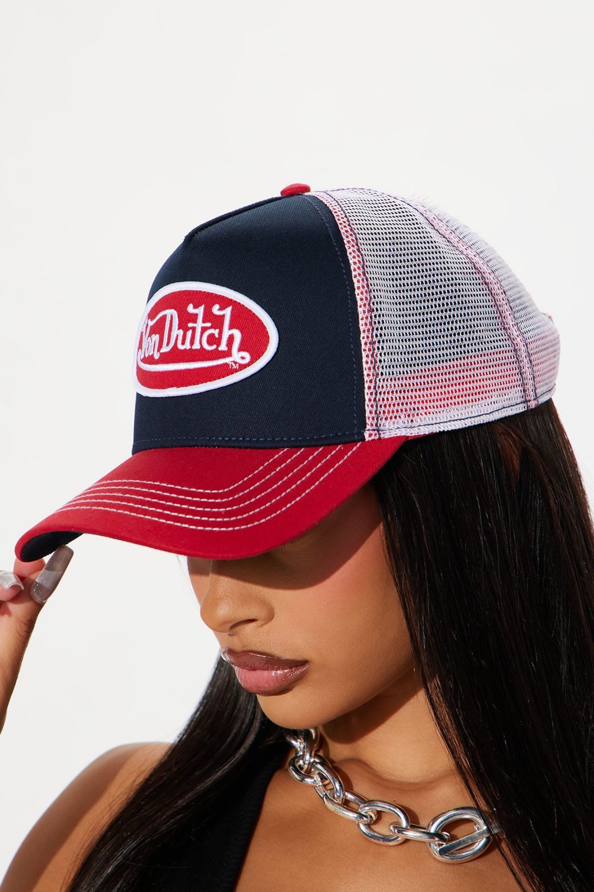 Von Dutch Navy Trucker Hat - Navy/Red