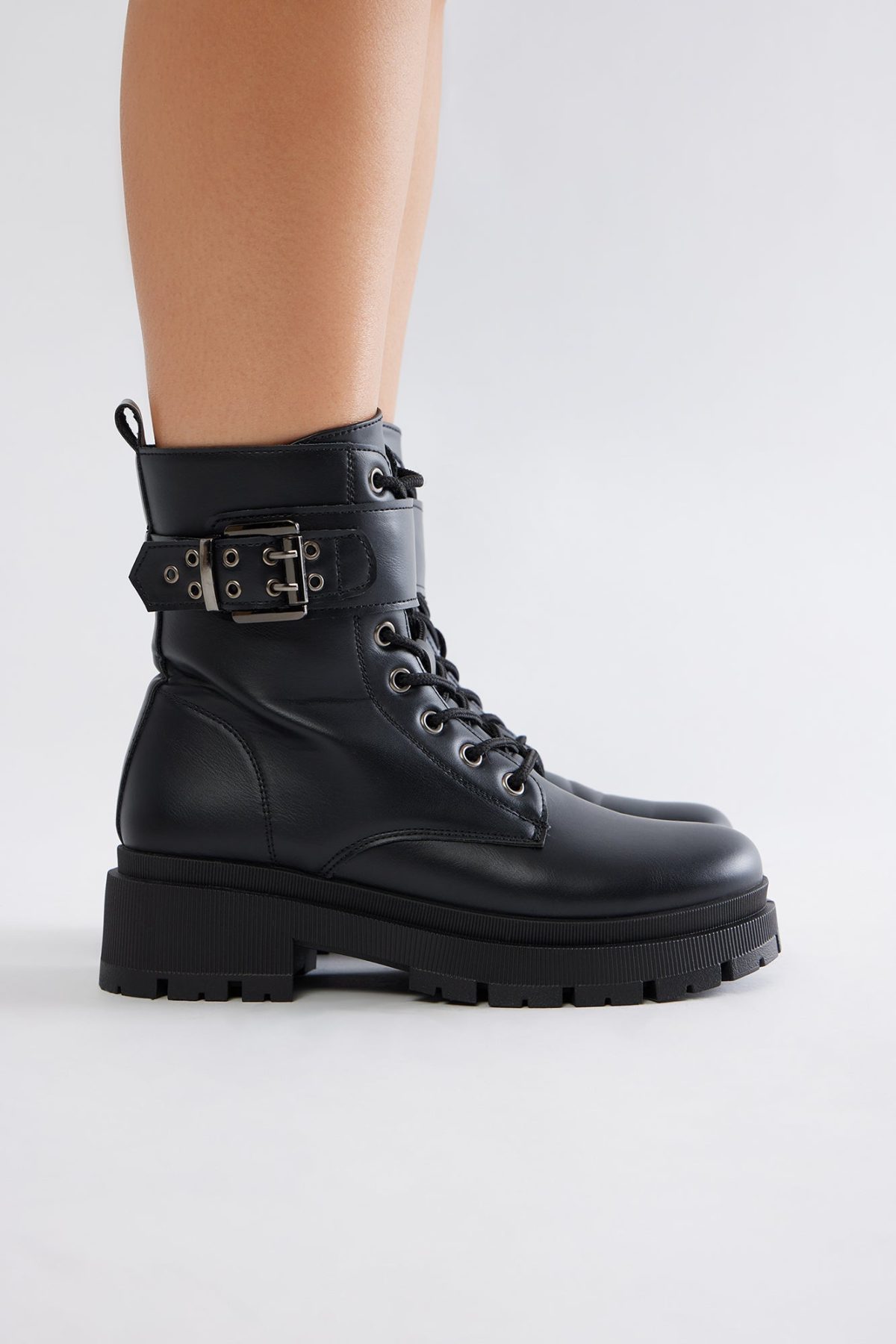 Tory Combat Boots - Black