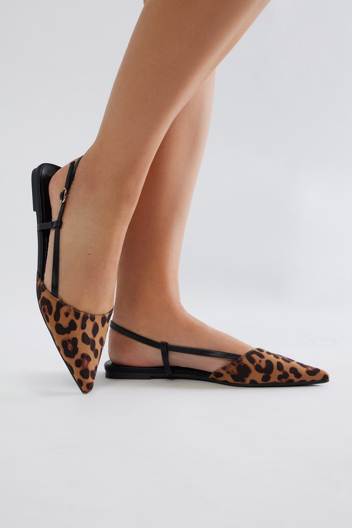 Val Slingback Flats - Leopard