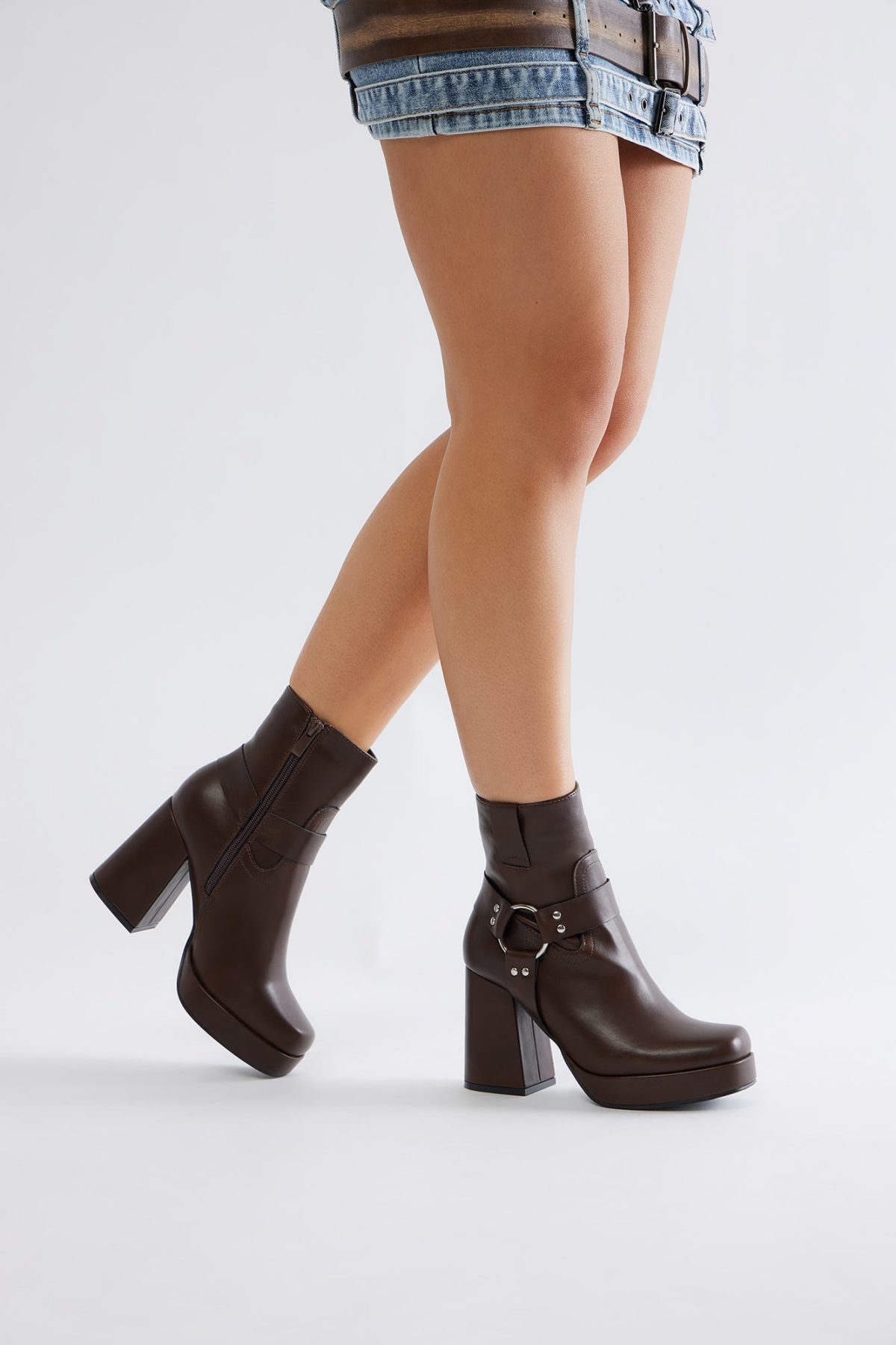 Show Me The Way Platform Booties - Brown