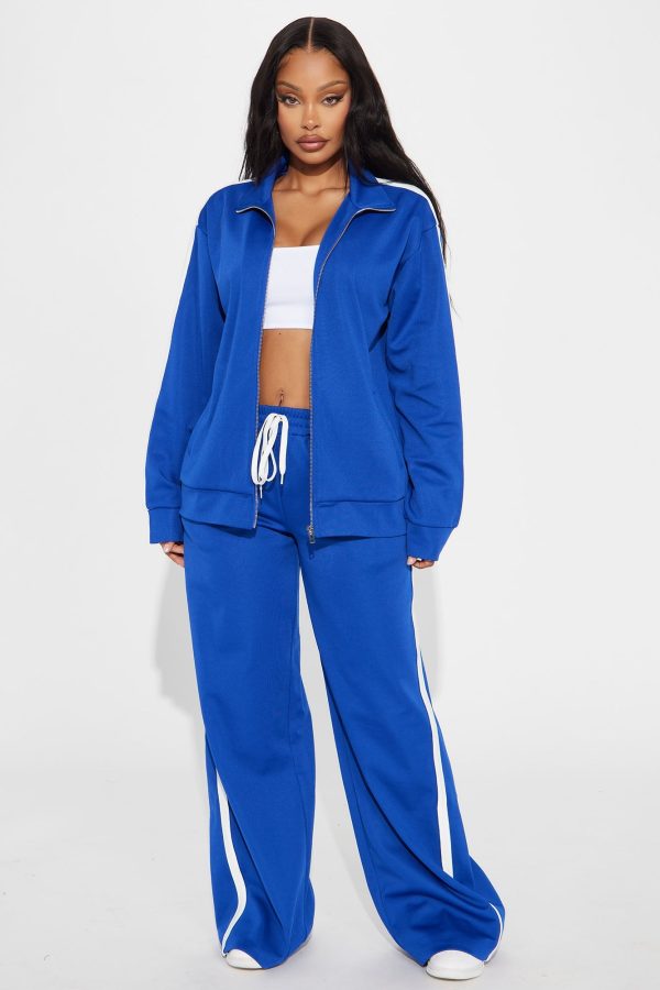 Lucca Oversized Track Pant Set - Blue