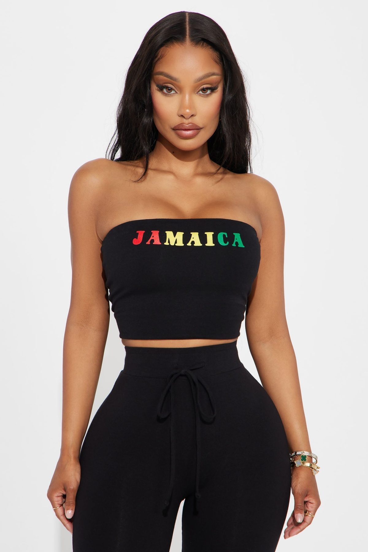 Take Me To Jamaica Pant Set - Black