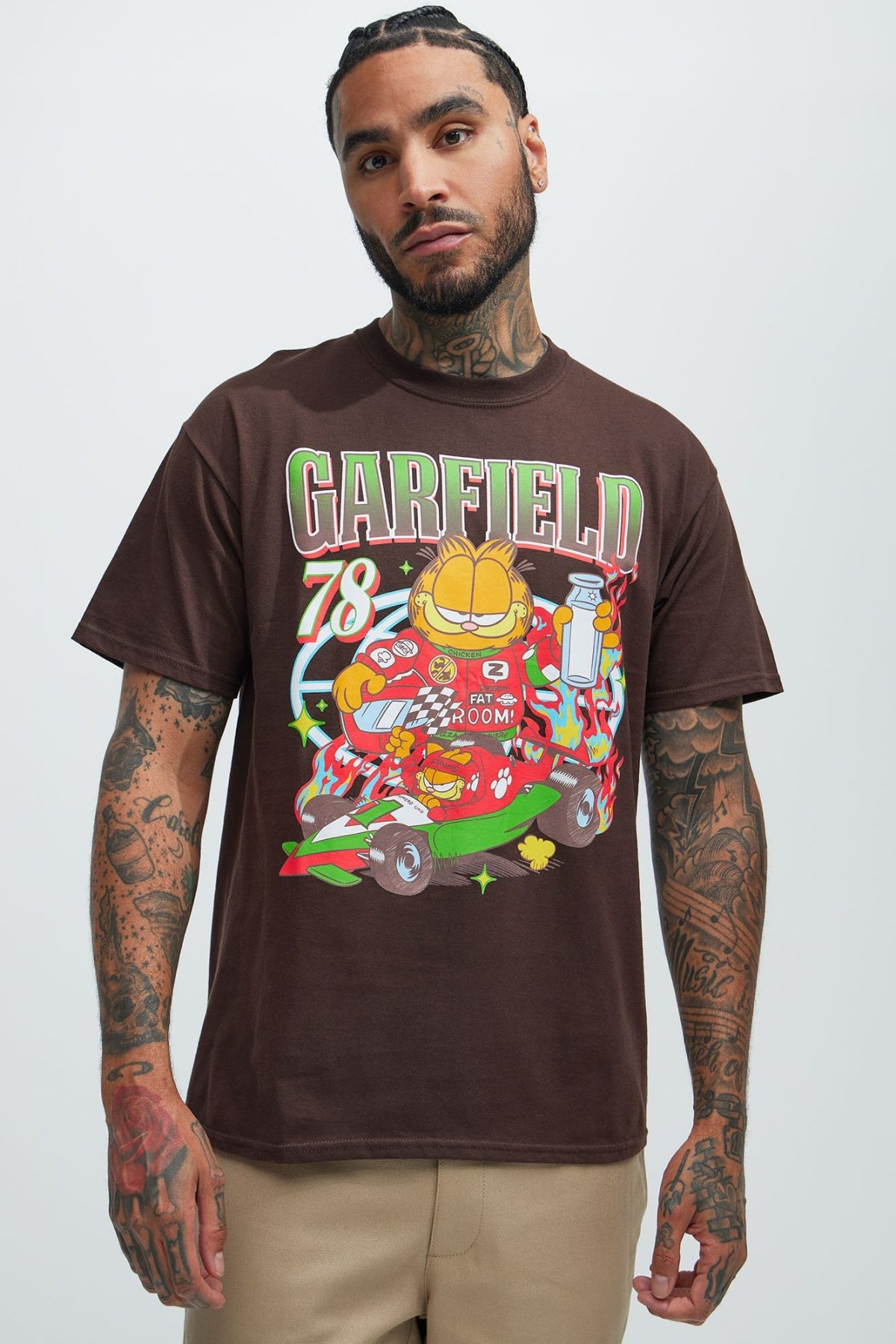 Garfield Formula Racer Short Sleeve Tee - Brown