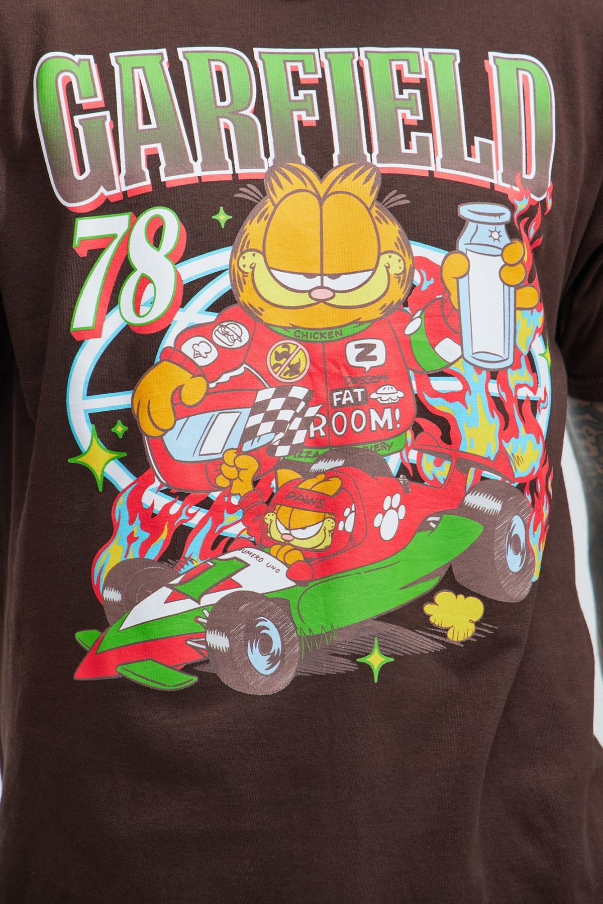 Garfield Formula Racer Short Sleeve Tee - Brown