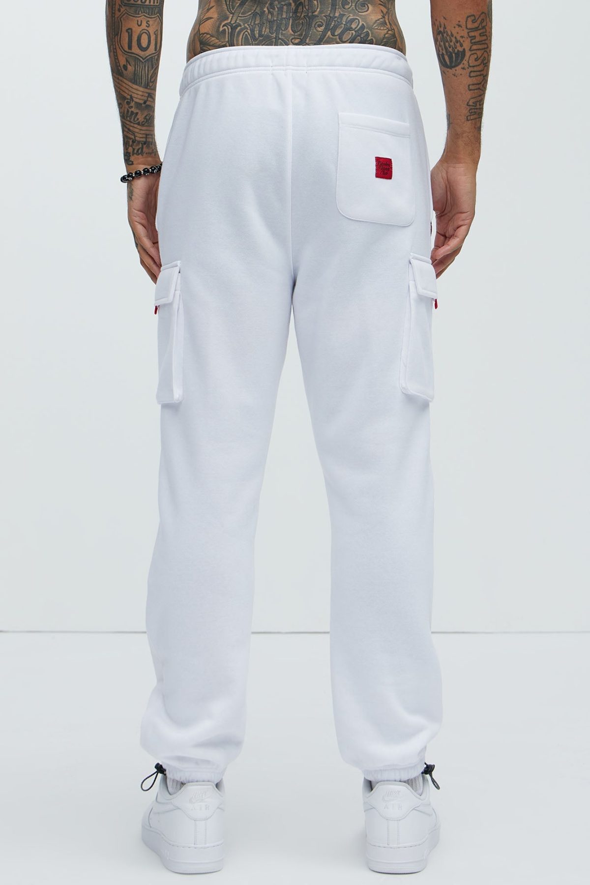 Never Alone Cargo Sweatpant - White