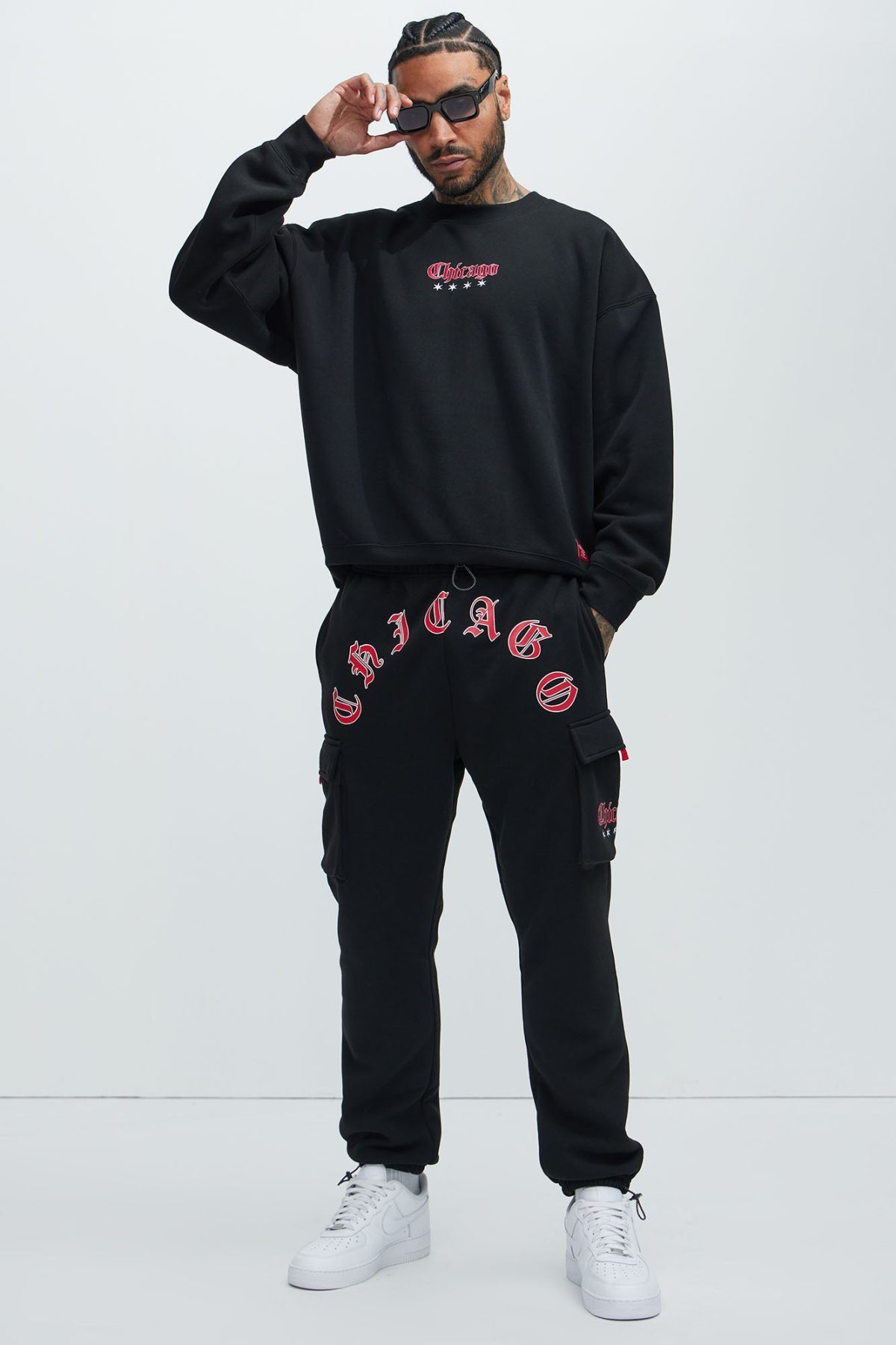 Chicago Cargo Sweatpants - Black