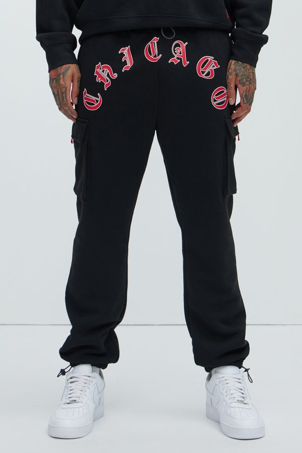 Chicago Cargo Sweatpants - Black