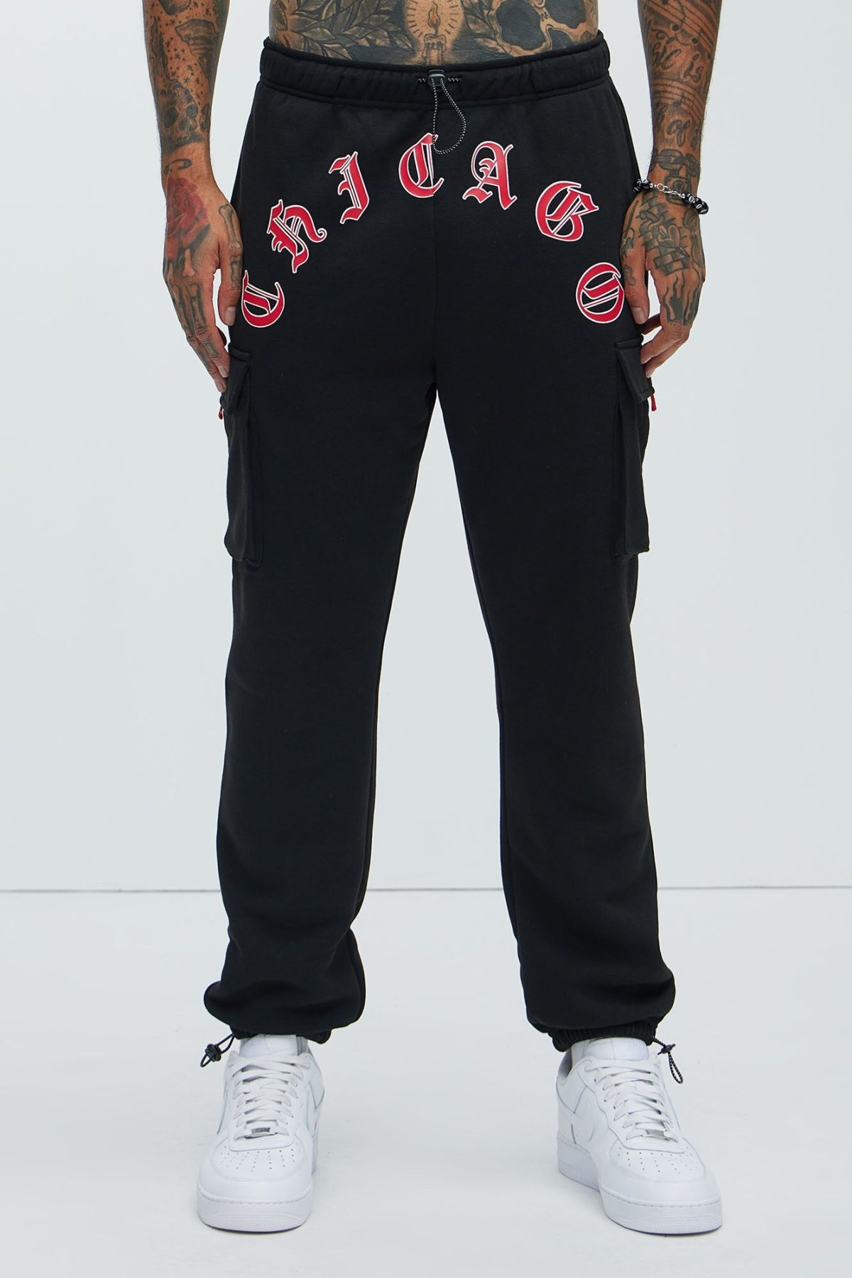 Chicago Cargo Sweatpants - Black