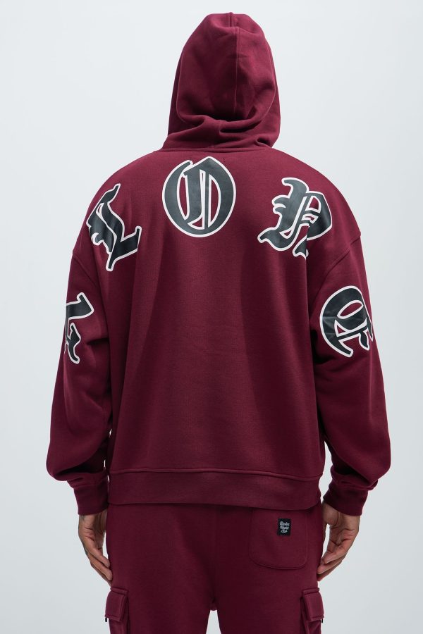 Never Alone Hoodie - Burgundy