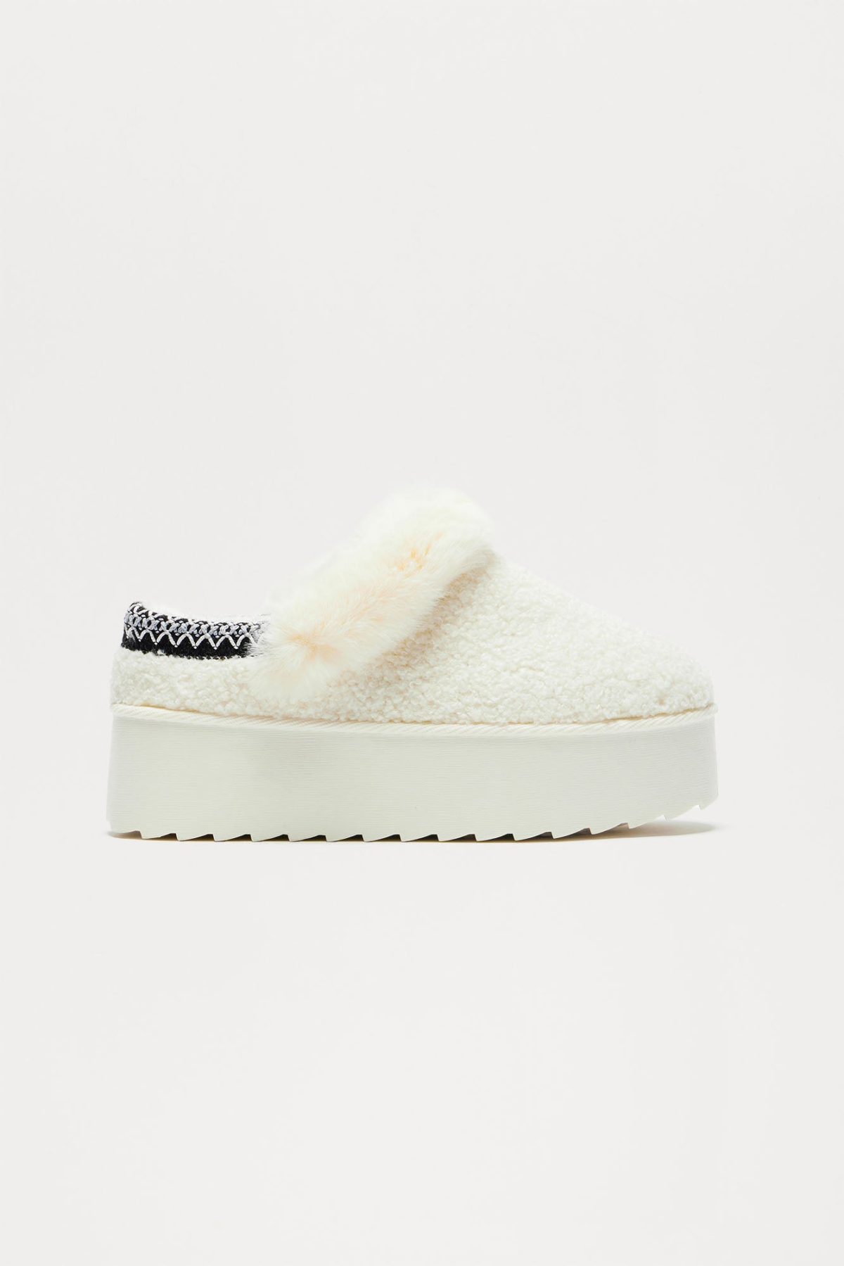 So Tuned In Platform Slippers - Cream