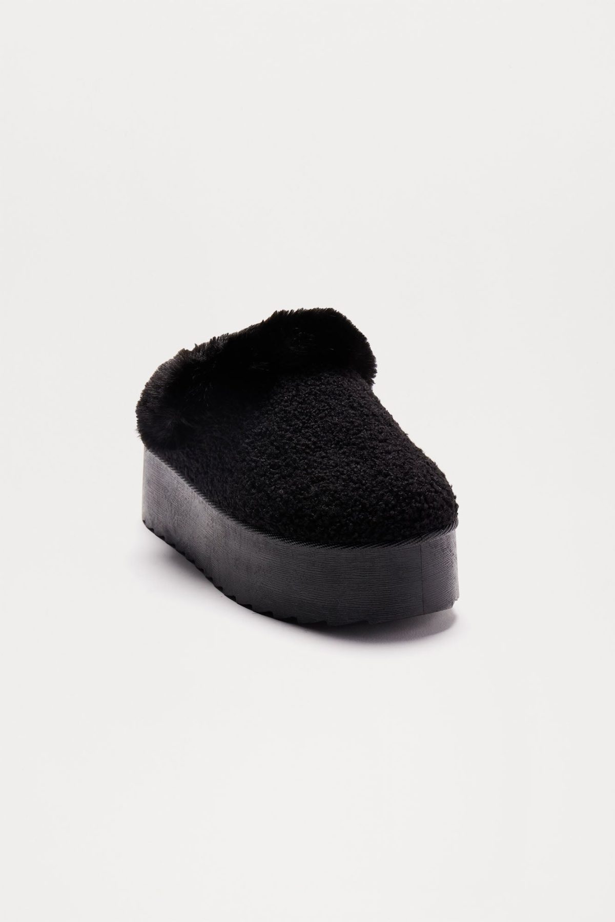 So Tuned In Platform Slippers - Black