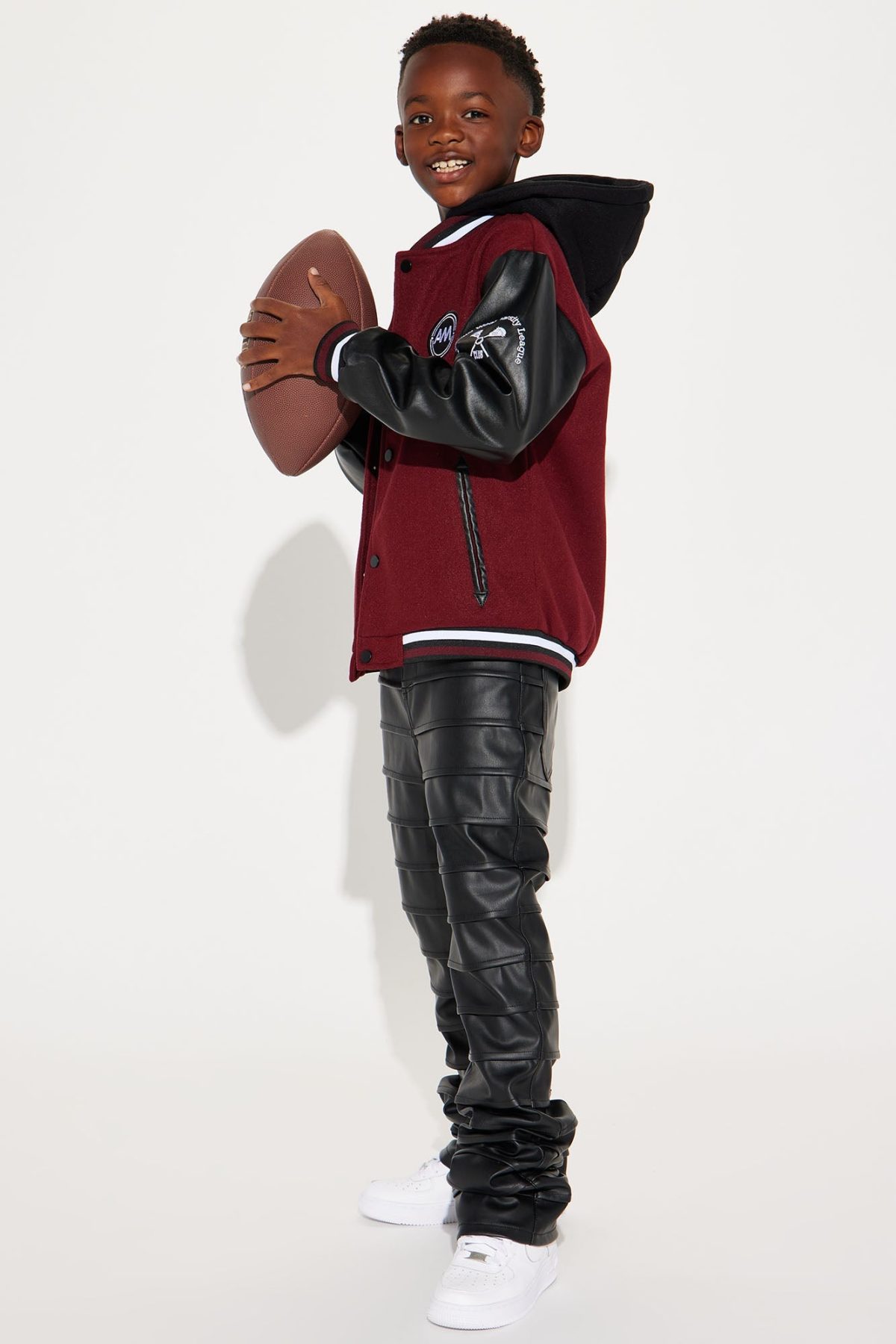 Mini Most Popular Varsity Jacket - Burgundy