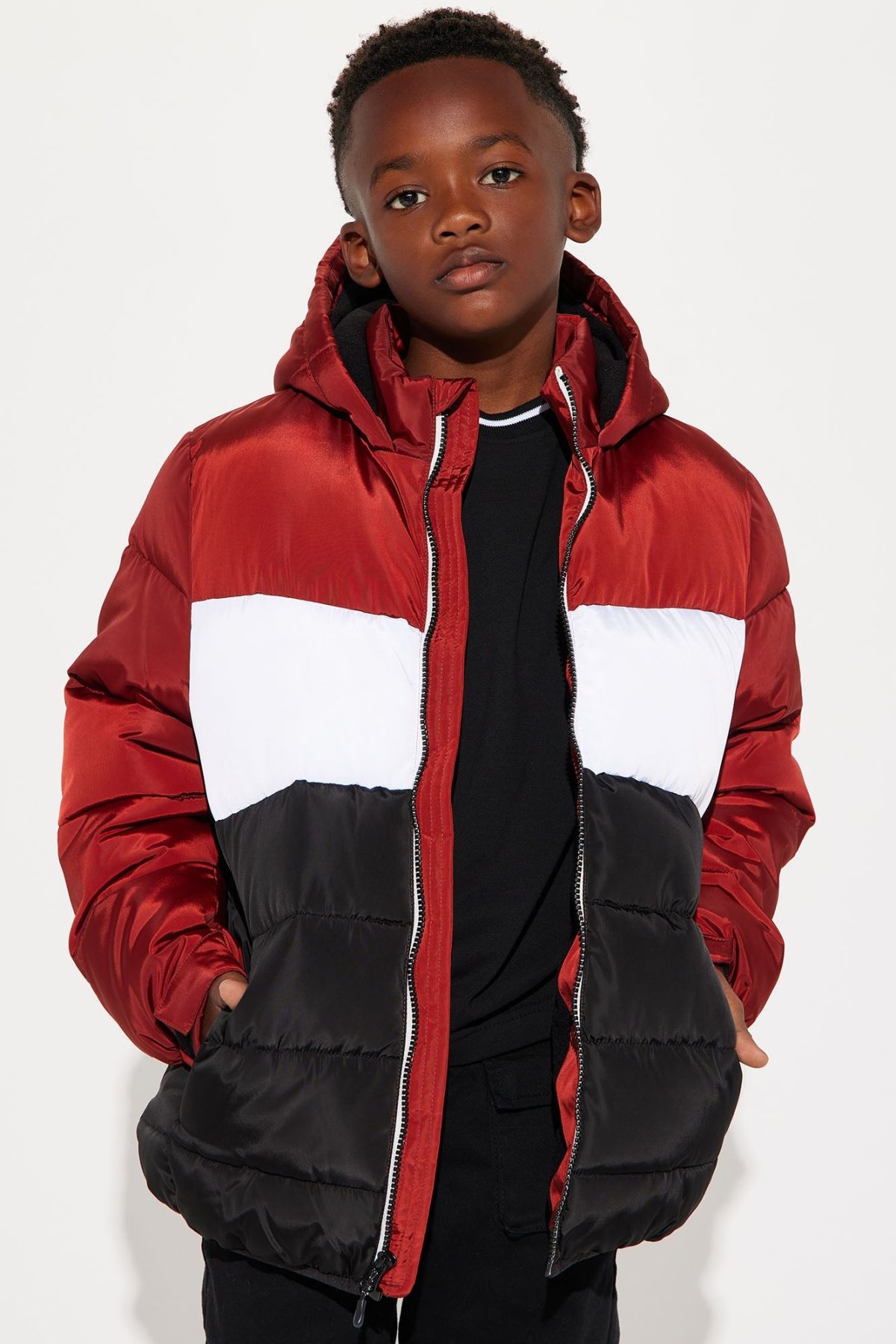 Mini Keep It Rising Colorblock Puffer - Black/combo