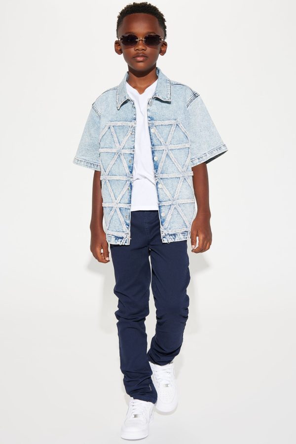 Mini Interstellar Denim Shirt - Light Blue Wash