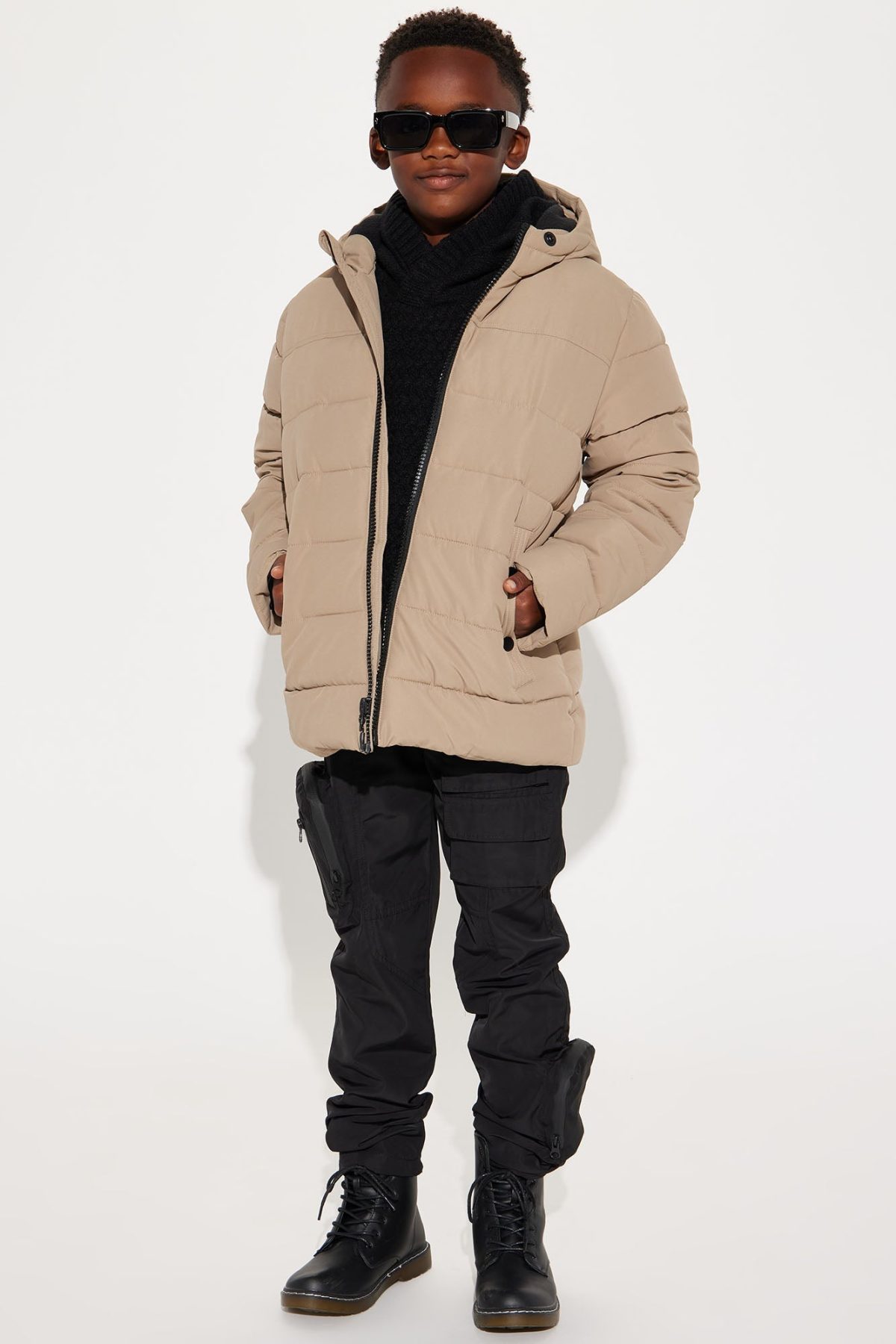 Mini Always Ready For It Puffer Jacket - Khaki