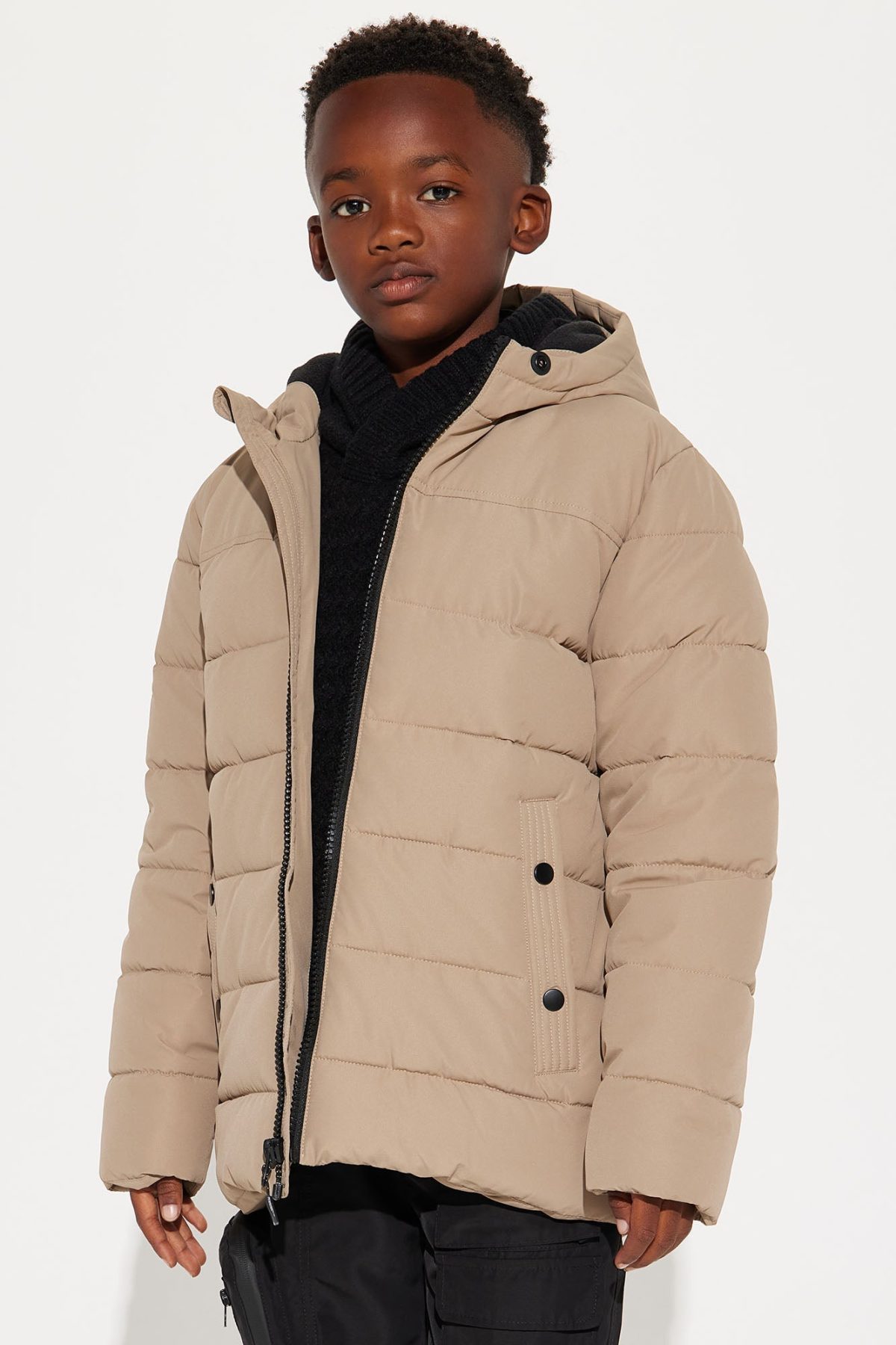 Mini Always Ready For It Puffer Jacket - Khaki