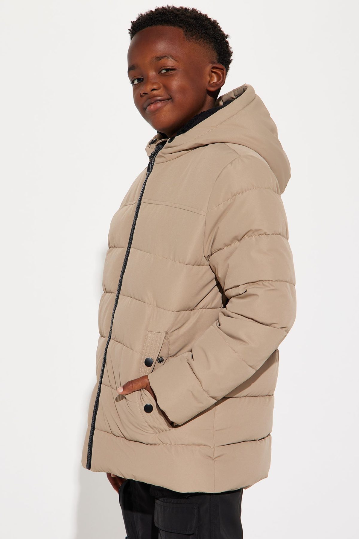 Mini Always Ready For It Puffer Jacket - Khaki