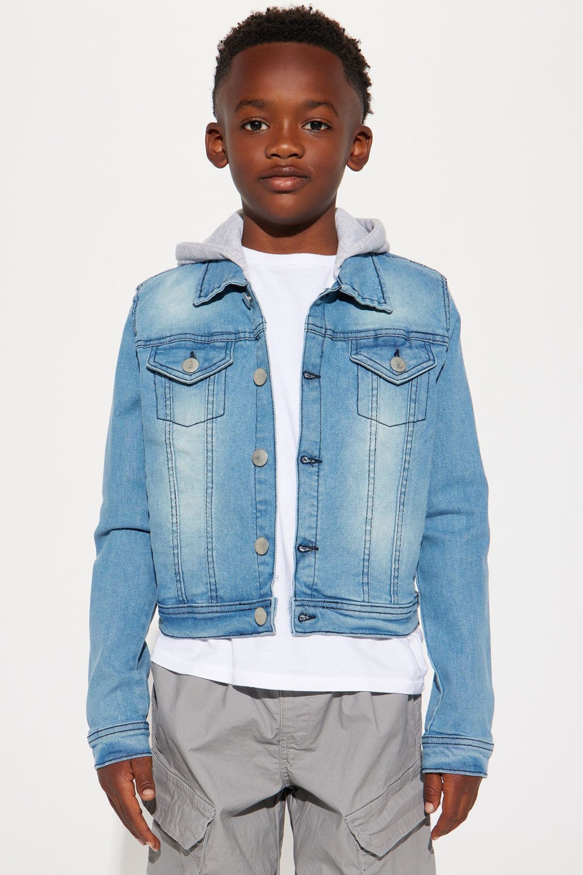 Mini Easy Does It Washed Denim Jacket - Blue Wash